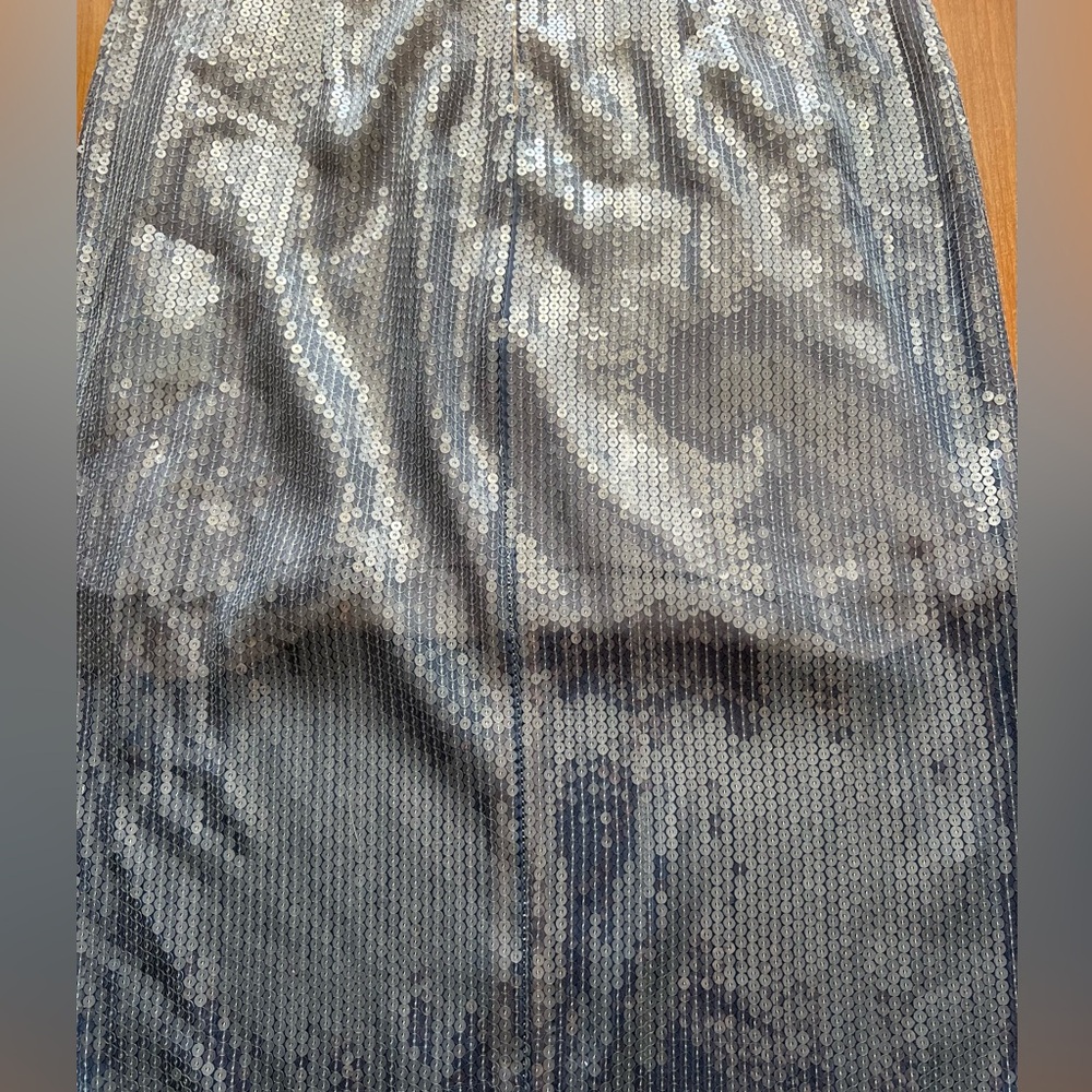 Anthropologie NWT Ombre Sequin Mock Neck Slim Midi Dress Size 2 - Picture 10 of 15